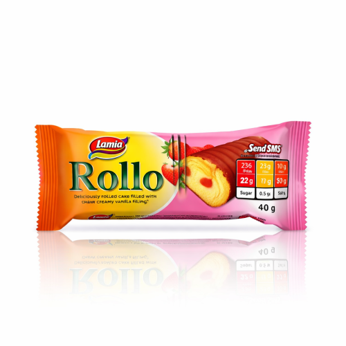 Tiara Rollo Strawberry Swiss Roll 30G/Cake
