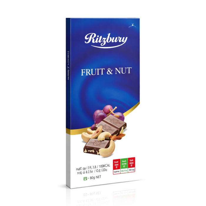 Ritzbury Fruit & Nut Choco 170G/Chocolate