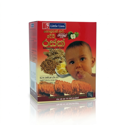 Little Lion Baby Rusks 70G - Apple/Biscuits