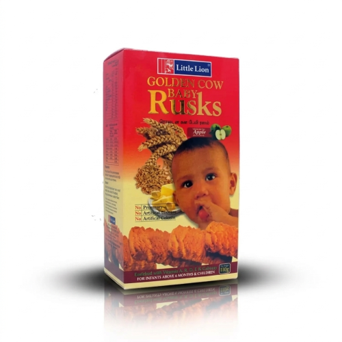 Little Lion Baby Rusks Apple 110G/Biscuits