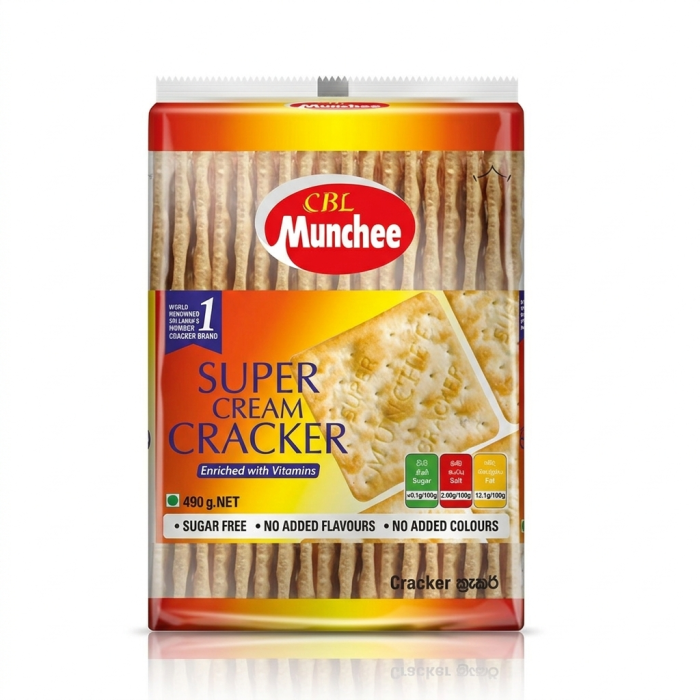 Munchee Super Cream Cracker 490G/Biscuits