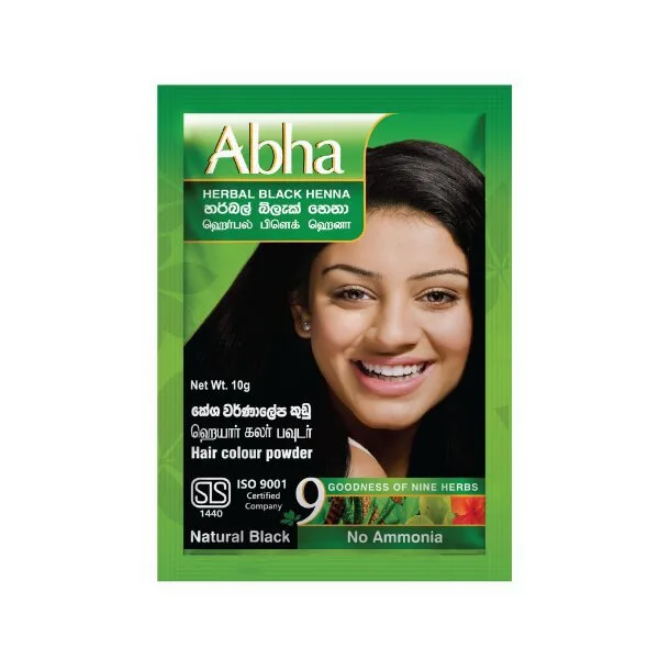 Abha Herbal Black Henna (Natural Black) 10G/Godrej Products