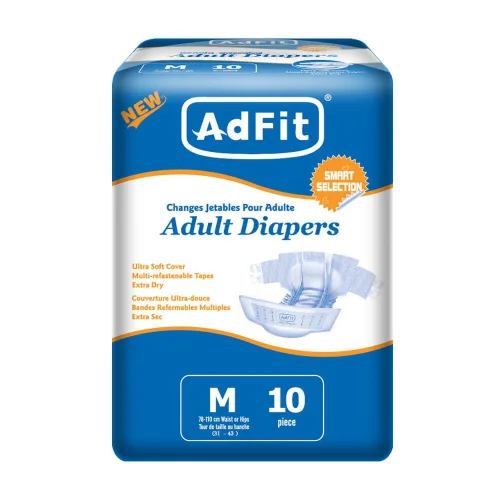 Adfit (M) Adult Diapers 10 Pcs/House Holding
