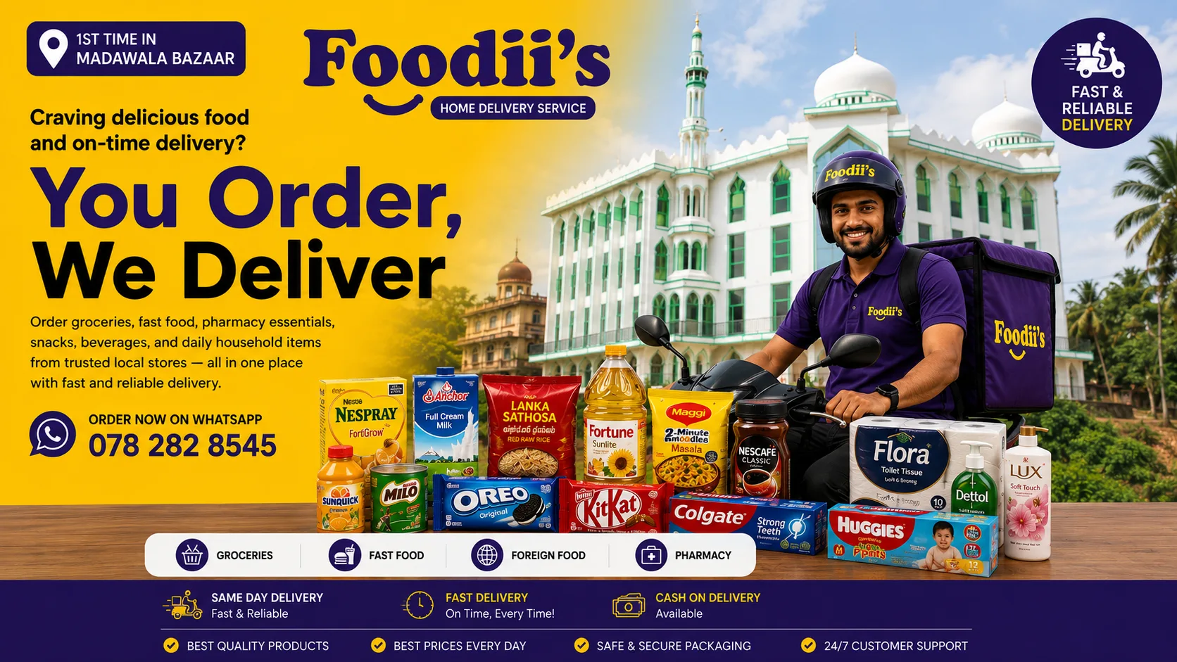 Foodiis Home Delivery Service | Order Online in Madawala