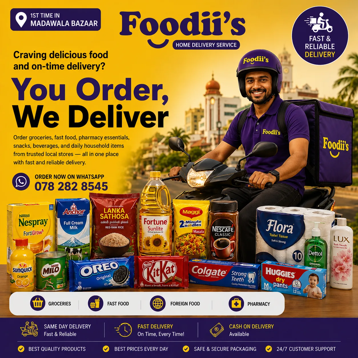 Foodiis Home Delivery Service | Order Online in Madawala